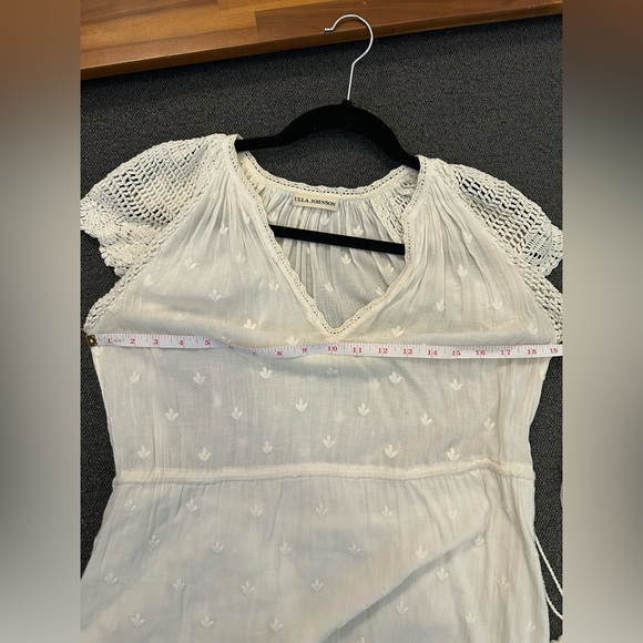 Ulla Johnson White Eye-lit Crochet Tunic Blouse/ Mini Dress Beach Coverup - Picture 8 of 9